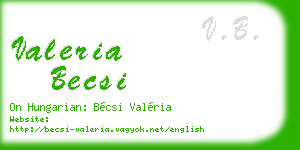 valeria becsi business card