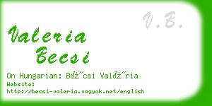 valeria becsi business card